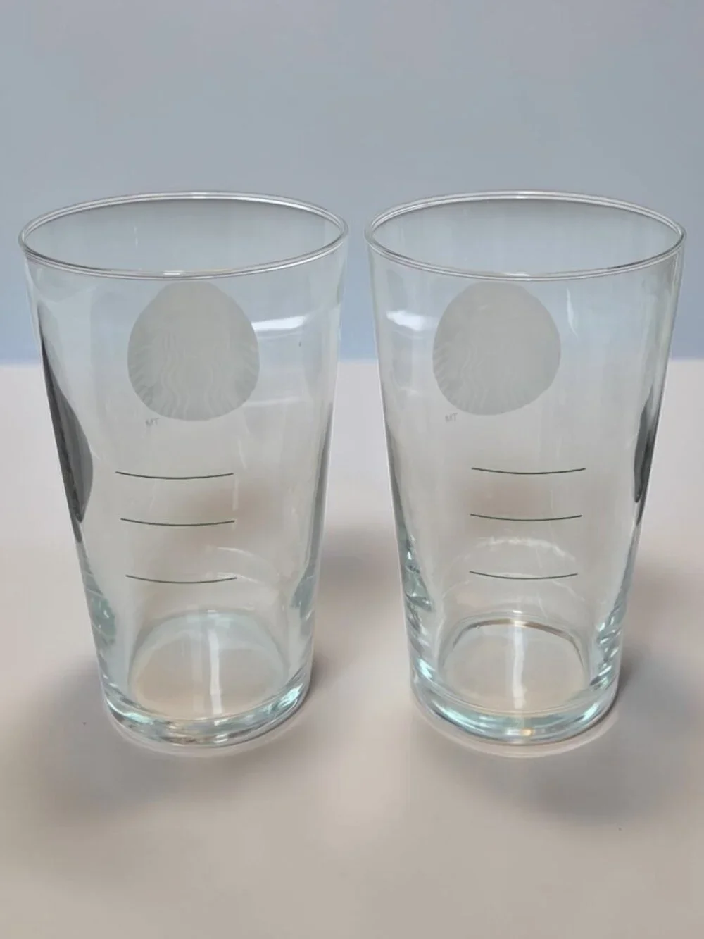 Starbucks Two 22oz Iced Coffee Glasses